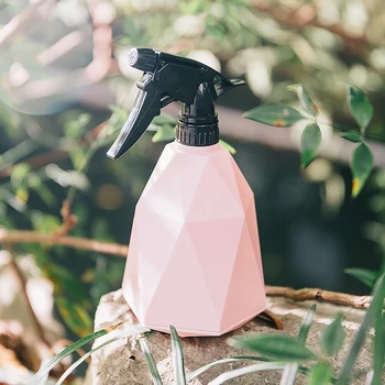 

Plant Spray Bottle Pressure Watering Can Mist Nozzle Handheld Plastic Pink 600 ML for Garden Succulents Flower Cleaning
