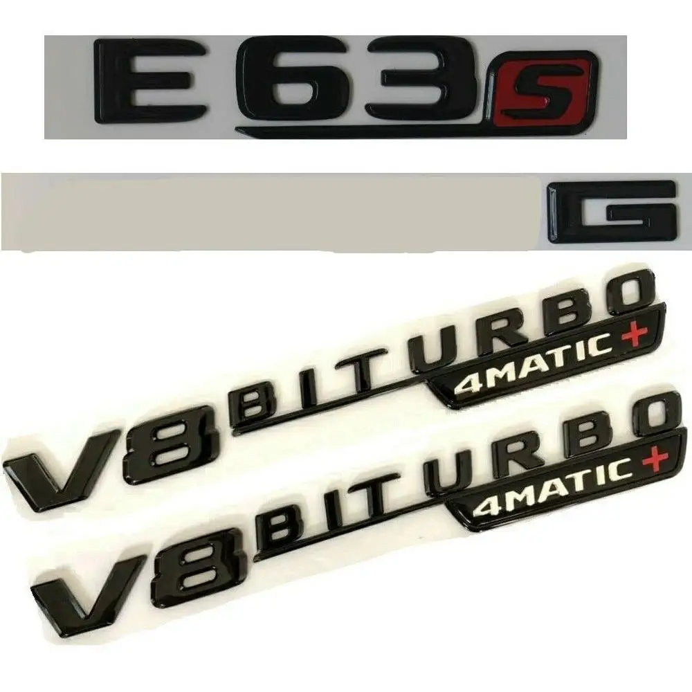 Глянцевый черный E63s Для AMG V8 BITURBO 4matic + значки эмблемы W213|Эмблемы| |