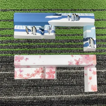 

4 keys/set Spacebar ESC Enter keycap mechanical keyboard individuality key cap for MX switches sakura penguin whale set