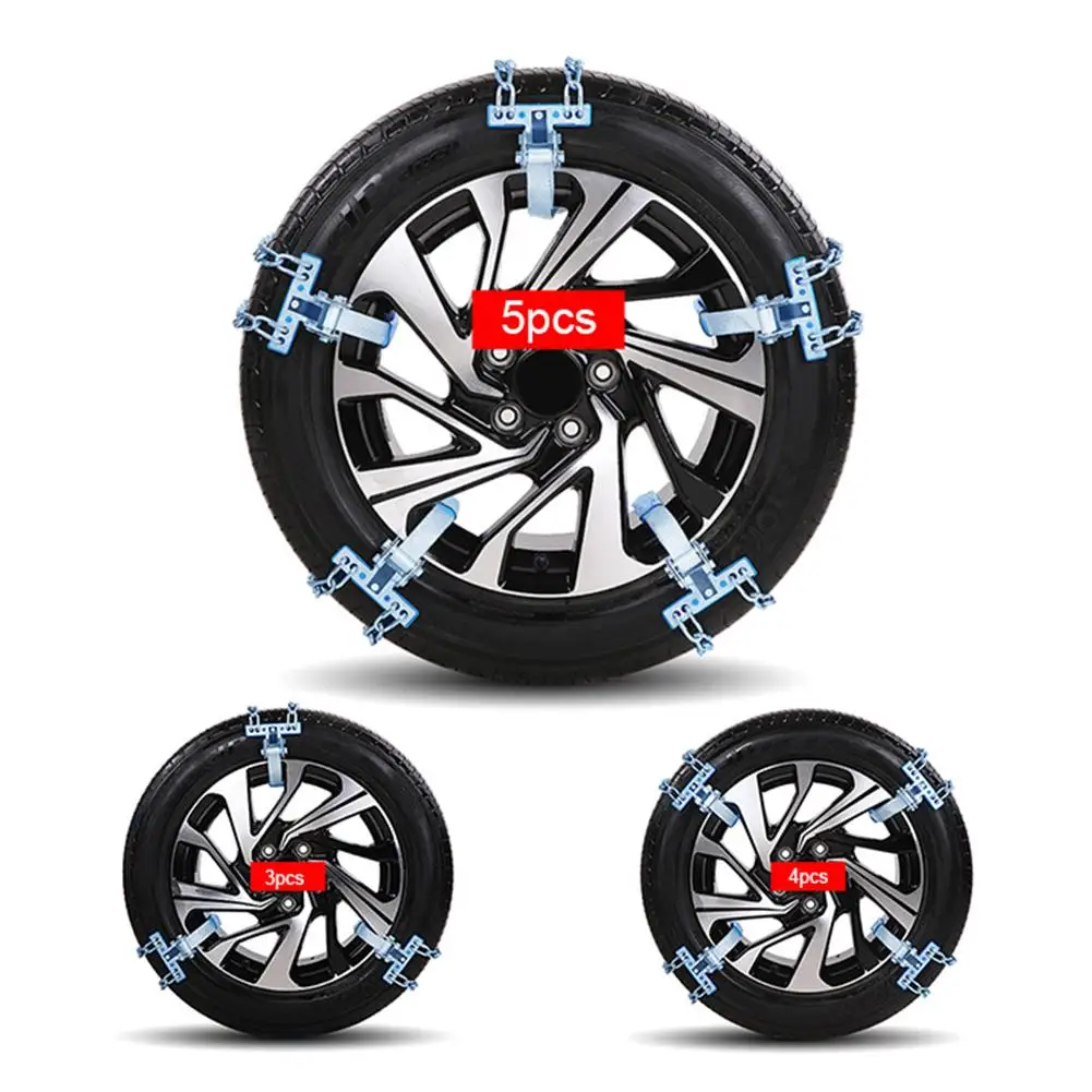 1 pcs Car Snow Chain Winter Tire Wheel Adjustable Anti-skid Safety Double Snap Skid Wheel Chains Autocross Winter Auto Parts