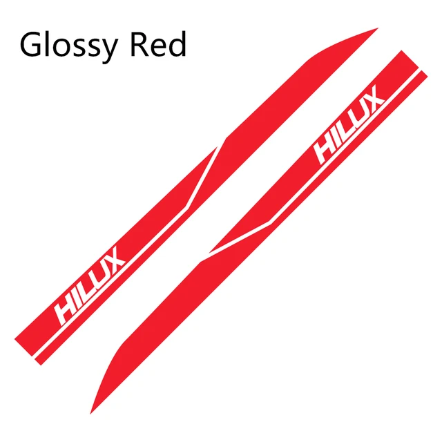 Car Door Side Stickers For Toyota Hilux Revo Vigo Auto Vinyl Film DIY Decals Sport Styling Automobile Tuning Accessories 2Pcs Glossy Red