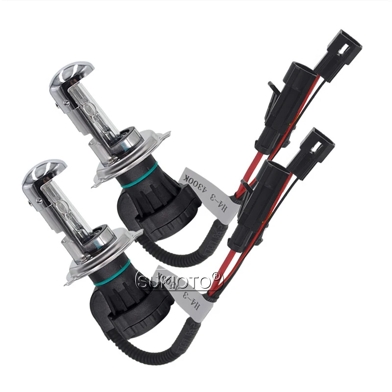 SUKIOTO AC 12V 35W 55W H4 HiLo HID Xenon Light Bulb 3000K-10000K Replacement For Car Headlight Kit H4 Bixenon Auto Headlamp (7)