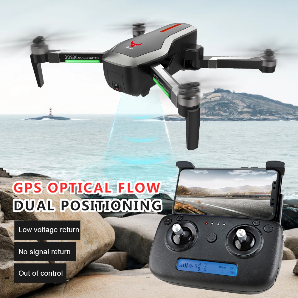 SG906 Профессиональные с GPS 5G WiFi FPV складной Дрон с камерой 4K Регулируемый Широкоугольный бесщеточный RC Квадрокоптер вертолет игрушки