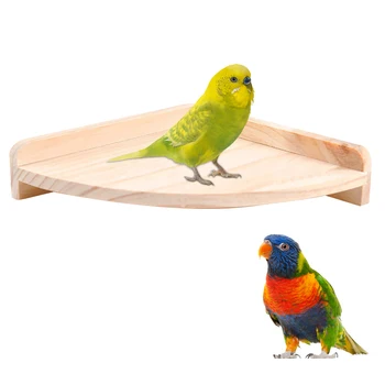 

Pet Bird Perch Platform Mouse Chinchilla Exercise Toys Rat Parakeet Sectorial Cockatiel Gerbil Parrot Small Animals Hamster Wood