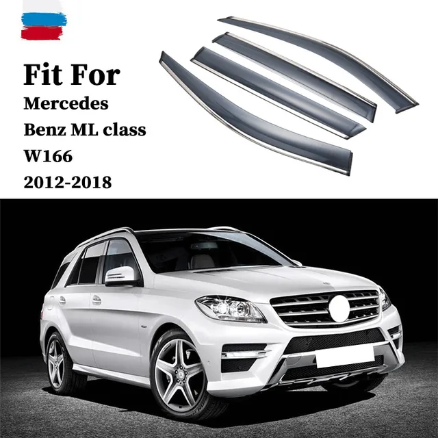 ベンツ M クラス W164 W166 ウィンドウ バイザー Weather シールド サイド ウィンドウ ディフレクター 風よけ 風防 ウインドシールド weather シールド Benz ML350 320 W164 MLクラス 2010-2014 対応 ウィンドウ ウィンド