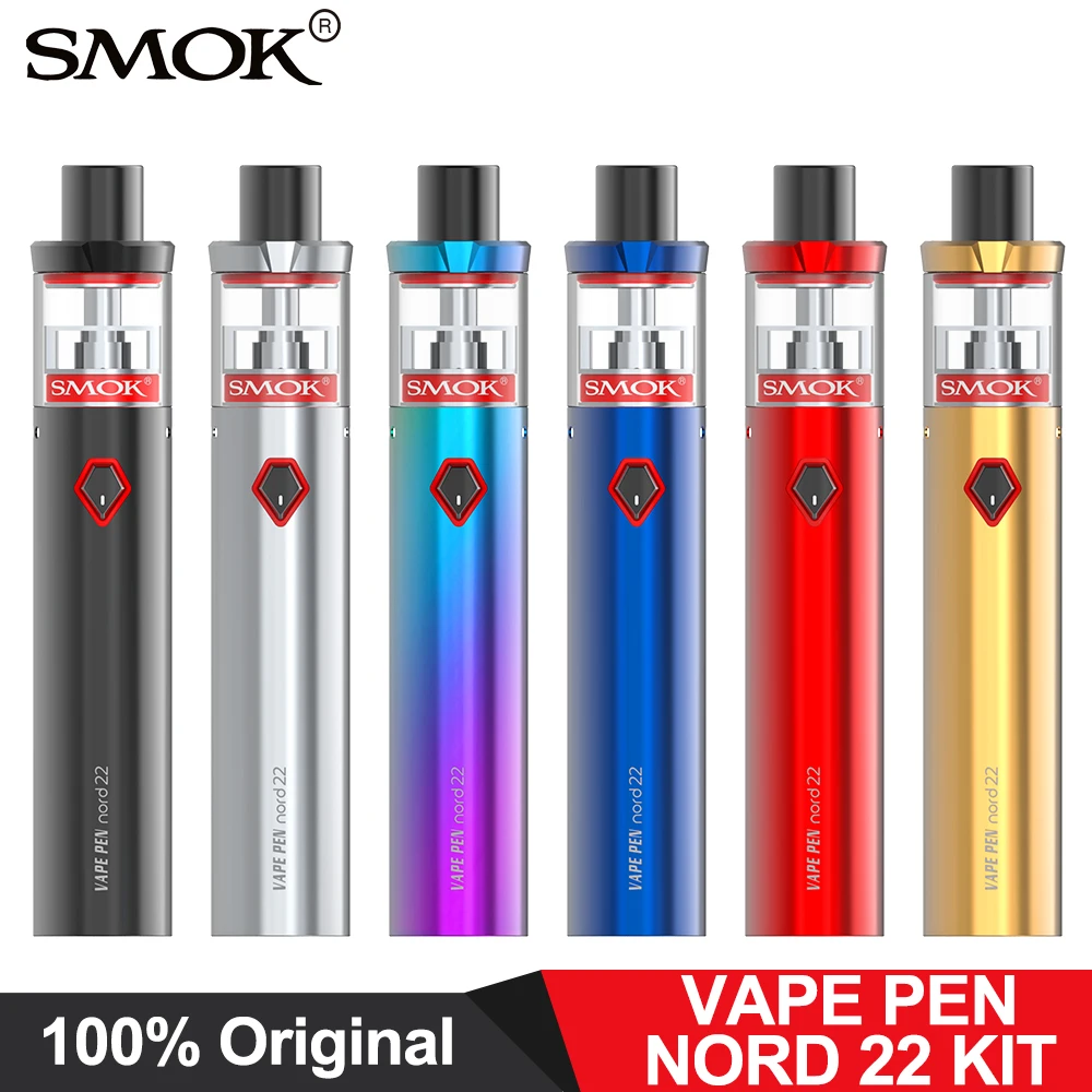 SMOK Vape Pen Nord 22 Комплект Встроенный 2000 мАч аккумулятор 3 6 мл резервуар распылитель с