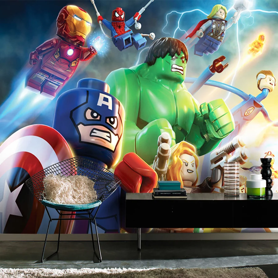 Diantu Marvel Super Heroe настенная бумага Мстители 3d настенная бумага детская спальня настенная бумага Фреска рулоны Диван ТВ фон обивка