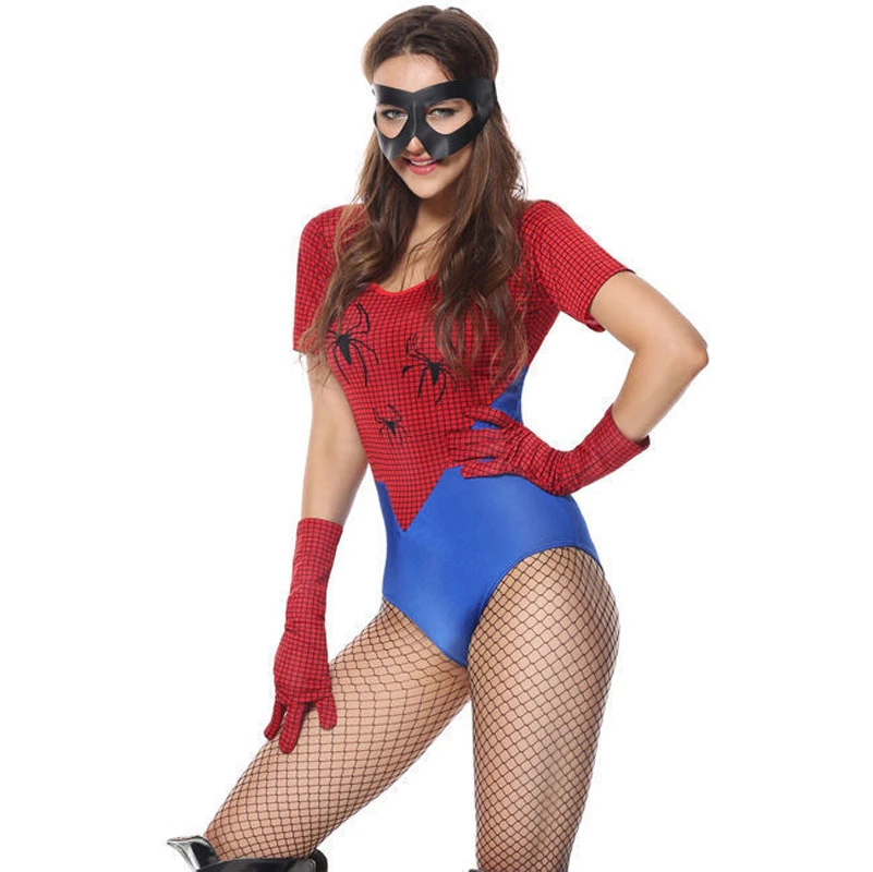 dinastía Traición cuerda Disfraz de Spiderman para Halloween, uniforme Sexy para mujer, Cosplay de  araña para adultos|Disfraces de películas y TV| - AliExpress