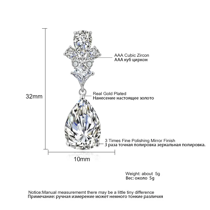 Новинка, классические висячие серьги ZAKOL AAA с кубическим цирконием в виде капли воды для женщин, свадебные украшения, подарок на день рождения, FSEP2325