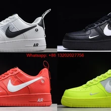 Air Force 1 One Low 07 Lv8 Utility черно-белая женская и мужская Обувь Af1 кроссовки