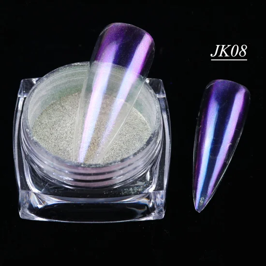 0,5 г зеркальный блеск для ногтей Aurora порошок лед прозрачный волшебный пигмент для ногтей пыль амулеты неоновые хромированные блестки Маникюр TRJK01-12 - Цвет: JK08