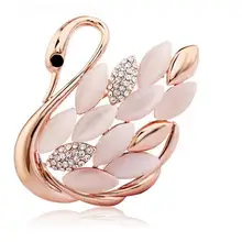 Корейский стиль шарф Пряжка высшего класса брошь кошачий глаз камень Лебедь брошь женский костюм кардиган корсаж значок pi jian kou одежда