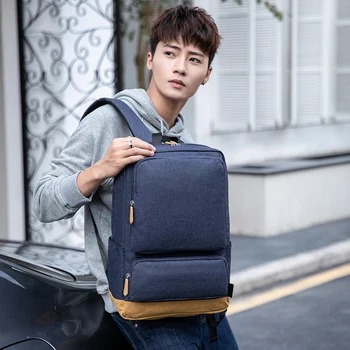 

Soild Color Simple Fashion School Travel Bag Laptop Campus Backpack Large Capacity Business Laptop Computer Backpack
