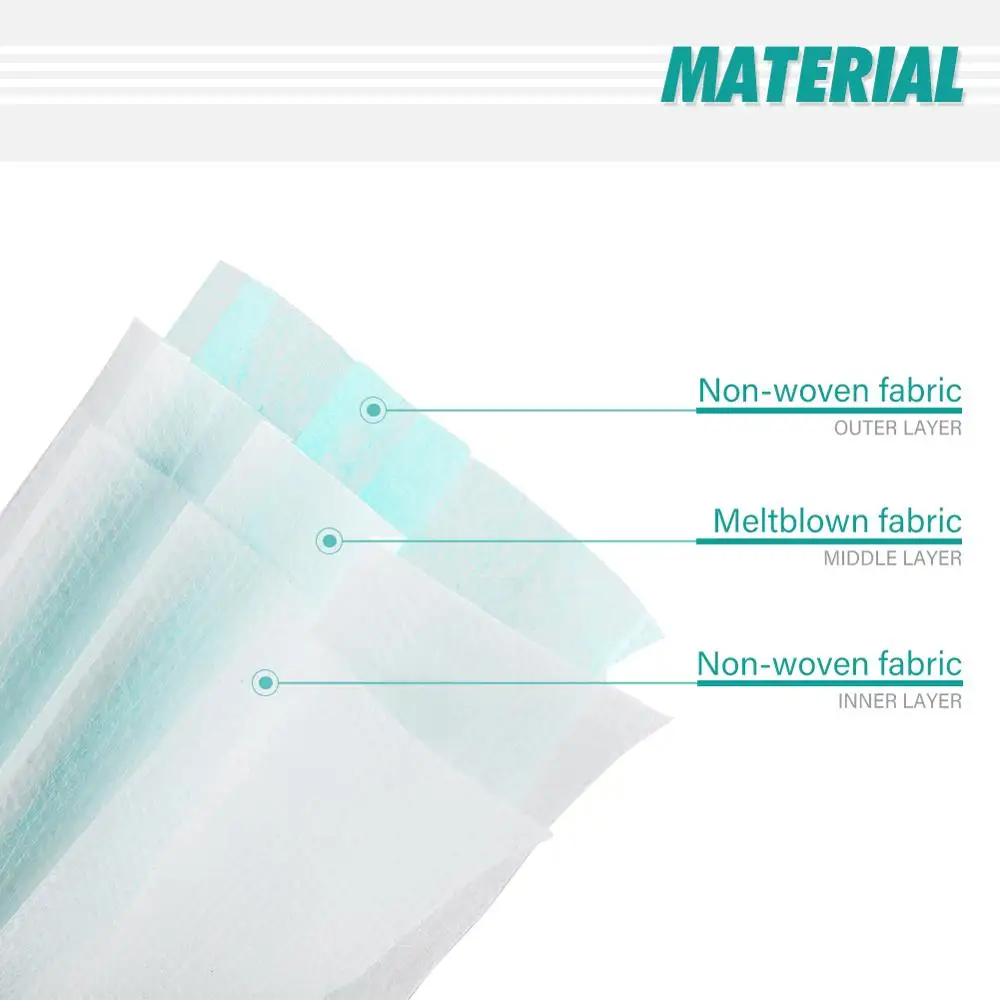 

Disposable Epidemic Mask Three Layers Of Non-woven Fabric Dustproof And Breathable 50 Sheets A Box NEW
