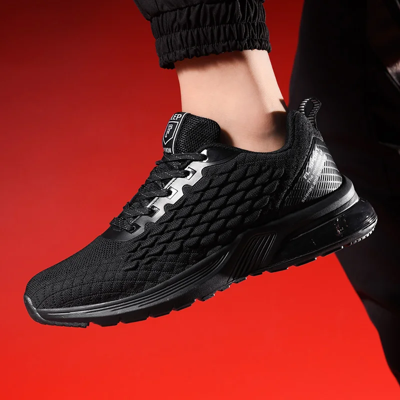 

Men's breathable shock-absorbing fish scale shoes comfortable air cushion sports shoes outdoor training leisure sports shoes
