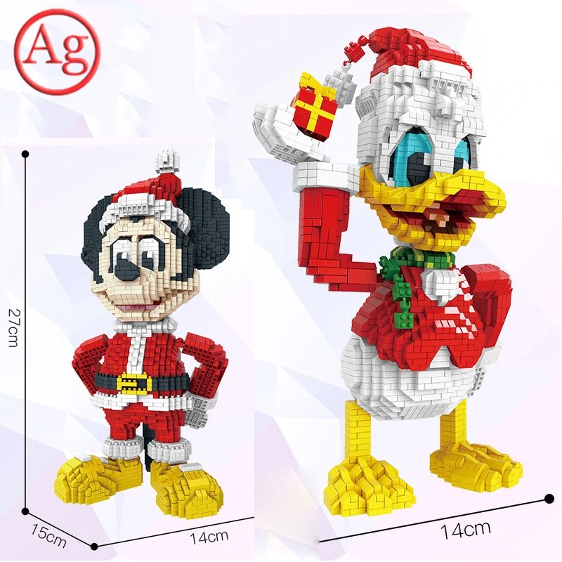 

Donalded LOZ Duck Legoingly Cartoon Character Mickeyed Disneying Mouse Castle Mini Building Block Anime Diamond Micro Brick Toys