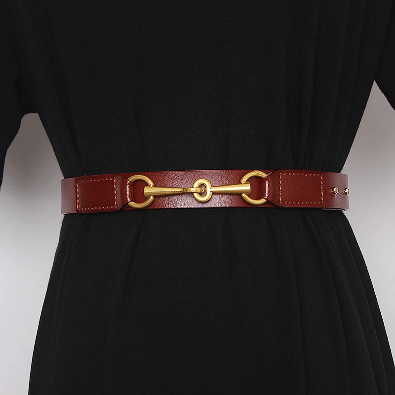 transparent belt All Match Plain Real Cow Leather Belt for Women Simple Design Waistband Fashion Jean Pant Dress Belt Genuine Leather Waist Belt leather waist belt