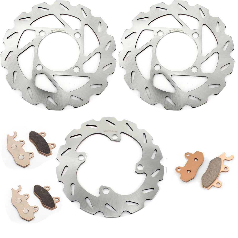 FRONT REAR BRAKE CALIPER DISC ROTOR w//PAD FOR Yamaha RHINO 700 YXR700 4X4 08-13