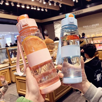 

Summer Students Plastic Cup Creative Simple Water Cup Portable Personality Sports Conveniently Cup Juice Cups