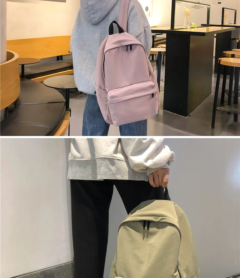 Водонепроницаемый нейлоновый женский рюкзак в японском стиле, однотонные рюкзаки Mochila Feminina Mujer, дорожная сумка для девочек-подростков, школьный рюкзак