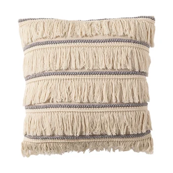 

Boho Pillow Case Cushion Cover Fronha Cotton Linen Back Support Pillowcases Decorative Macrame Tassel Home Office Pillows Covers