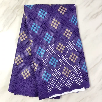

Nigerian Cotton Embroidered Lace Fabrics 2020 High Quality Lace African Bazin Riche Getzner Jacquard Brocad Lace