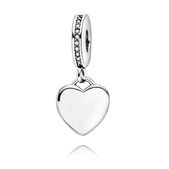 

Valentine 2020 genuine Beads Heart Shape Pendant Charm fit Original European Bracelets Women DIY Jewelry