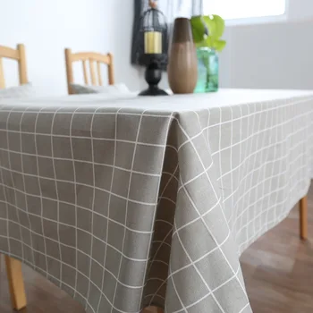 

The Nordic Cotton Tablecloth Simple Black-and-White Checkered Table Cloth cha ji bu Tablecloth Modern Japanese Factory Direct