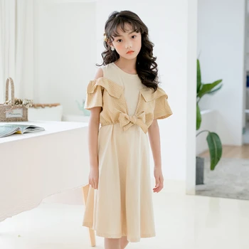 

2020 Summer New Teenager Girls Dress Baby Dresses Children Elegant Clothes Girls Summer Dress Size 6 8 10 12 14 Years
