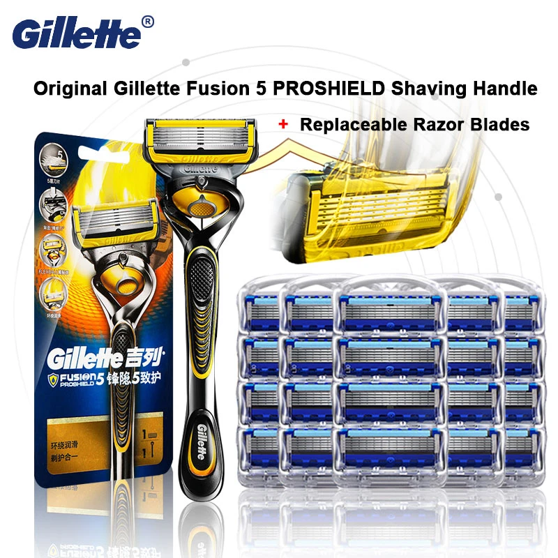 Оригинальная прямая бритва Gillette Fusion 5 Proshield бритвенный станок с сменными лезвиями