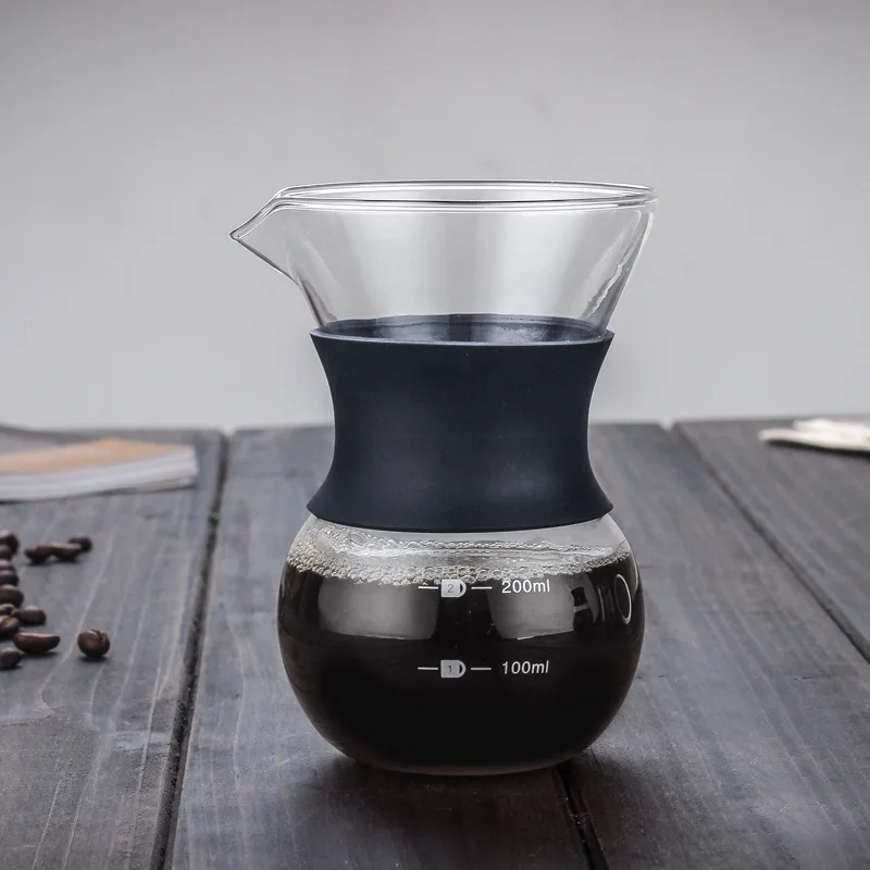 

Pour Over Coffee Maker with Borosilicate Glass Manual Coffee Dripper Brewer PAK55