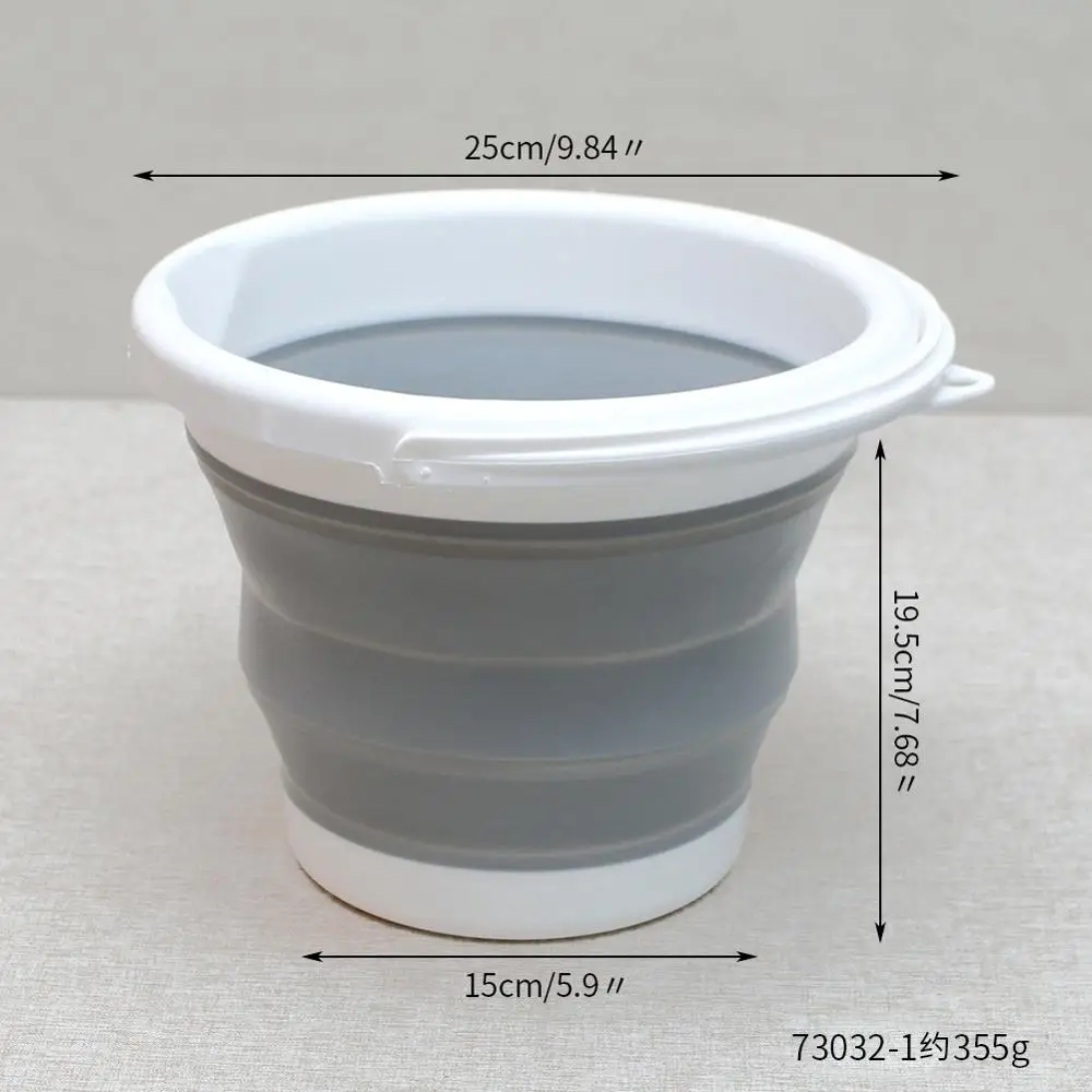 Medium Grey 10/5/3/1,5 L многофункциональное складное ведро для мытья автомобиля на открытом воздухе Рыбалка круглый Ванная комната кухонное ведро - Цвет: Medium Grey