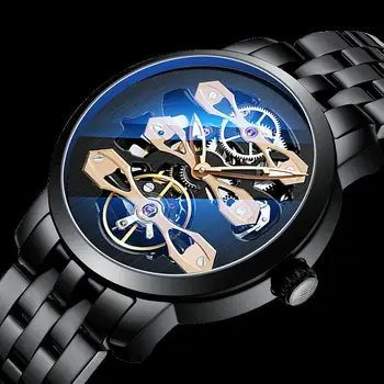 AILANG-relojes automáticos para hombre, de diseño Original, con volante de inercia, mecánico, de acero impermeable, automático, masculino