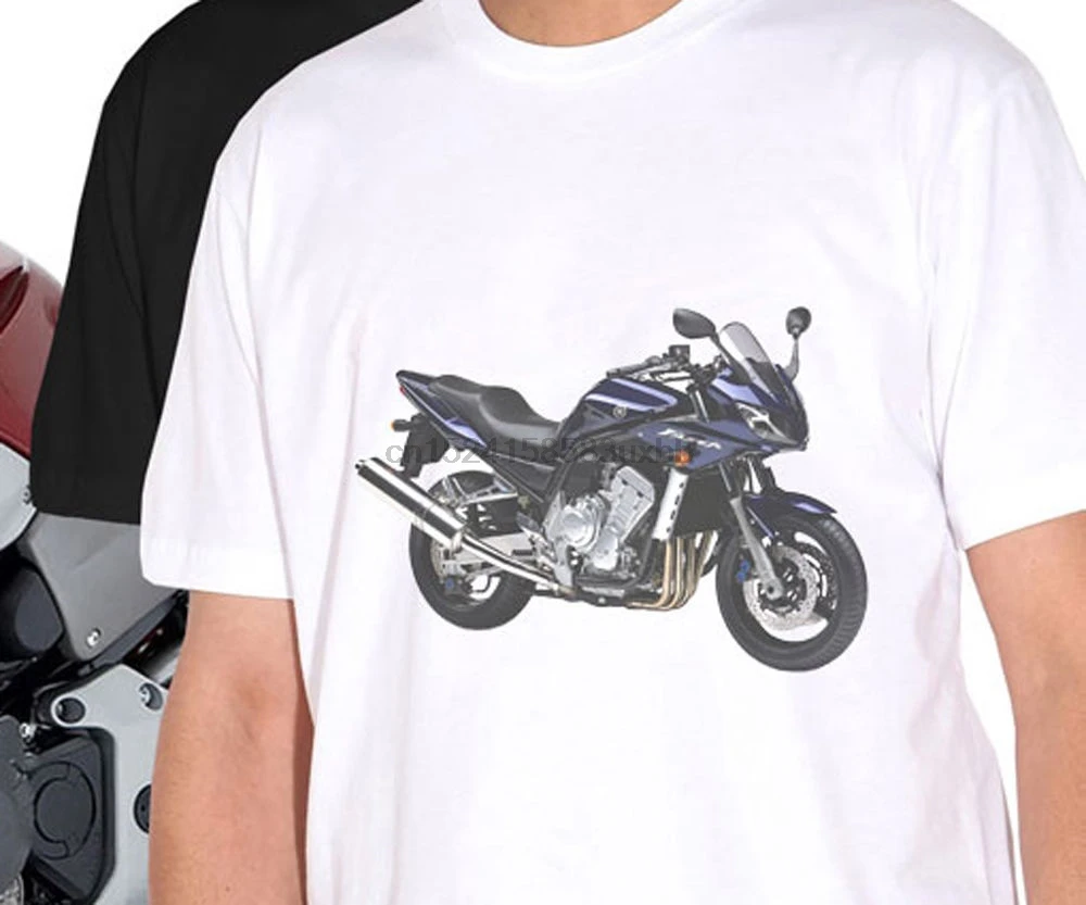 Футболки с коротким рукавом и круглым вырезом Yam. FZS 1000 Fazer Blue Gr. Футболка S-3XL!