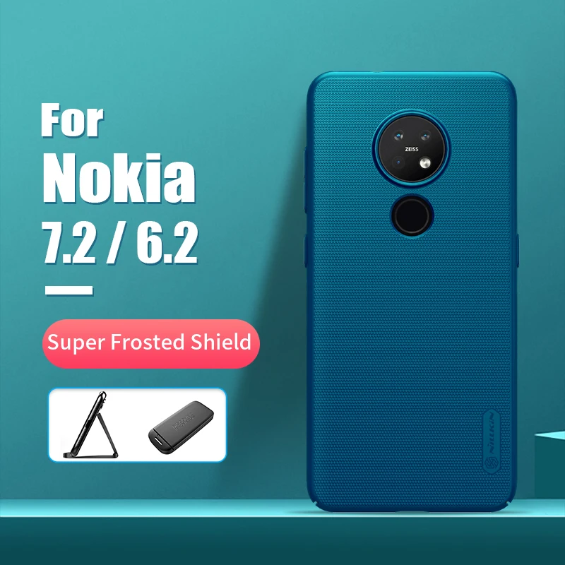 Чехол NILLKIN для Nokia 7 2 Матовый Жесткий чехол накладка с подставкой телефона в