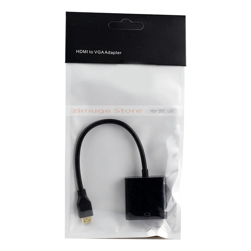 Мини HDMI VGA кабель преобразования мини hdmi мужчин и женщин VGA с винтовым адаптер с гнездом 1080P телевидение с высоким разрешением, HD соединительный провод