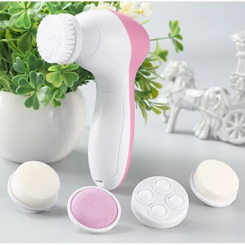 

Electric Facial Cleansing Brush 5 in 1 Wash Face Cleaning Machine Skin Pore Cleaner Promote Absorption Facial Massage Mini Tools