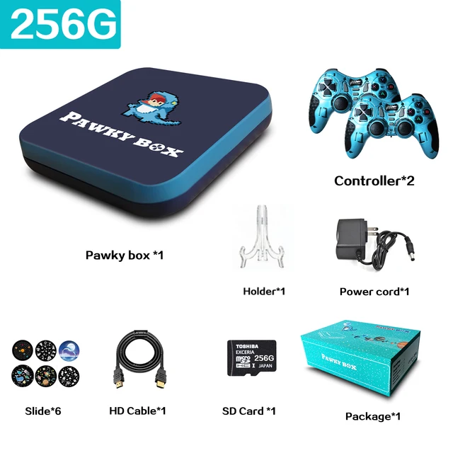 

Pawky Box Retro Game Console For PS1/SMS/N64/PSP 50000+ Super Console Box Video Games Player 4K Wifi TV Out Family Gaming Fun