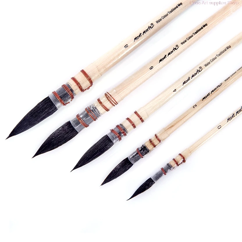 Professional Watercolor Paint Brushes Round Squirrel Hair Brush Art