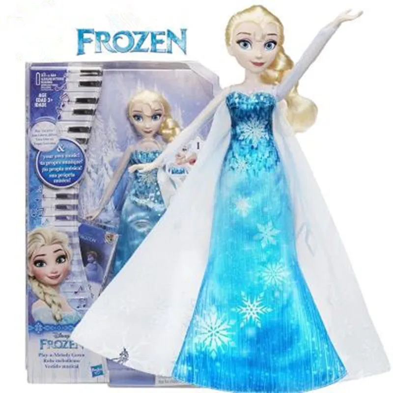Hasbro холодное Дисней музыкальное платье фортепиано Эльза принцесса кукла Фигурка Девушки игрушка подарок на день рождения