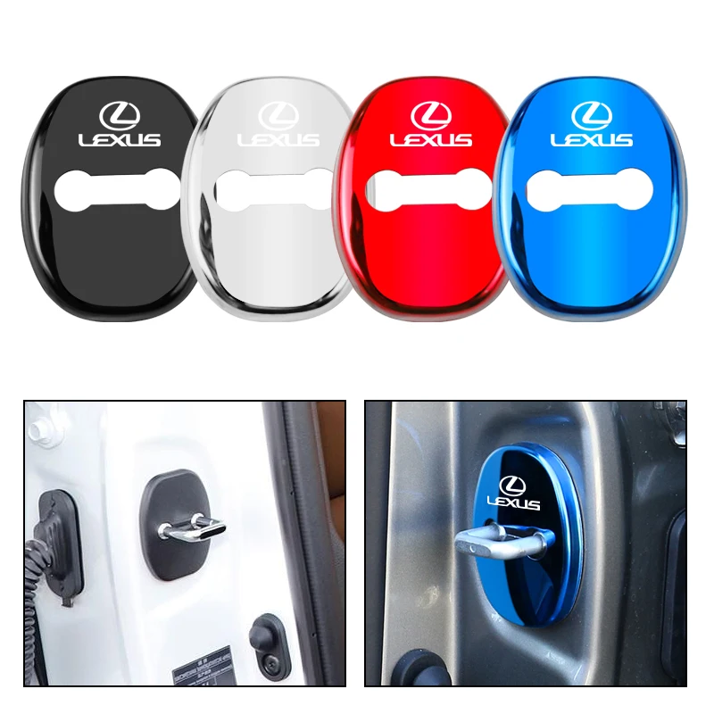 4Pcs Car Door Lock Rust Protection Cover Accessories For Lexus GC GS LC LS NX RC RX UX RX350 RX300 IS250 RX330 LX470 IS200 LX570 |