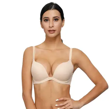 

YBCG New Bra Sexy Lingerie Push Up Bras Cotton Comfortable Plunge Cross Magic Convertible Invisible Bras For Women Everyday