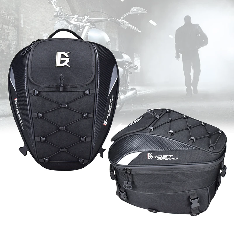 cliff.l Motorcycle Backseat Tail Bag Multi-functional Waterproof Motorcycle Rear Seat Saddle Bag Super Light Accessories Bags