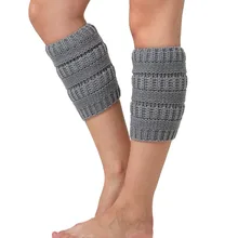 1 пара, женский шерстяной Теплый высокий каблук, сапоги с манжетами, рукава до колена для девочек, Женские Вязаные Гетры, Зимние гетры, гетры, ножные браслеты