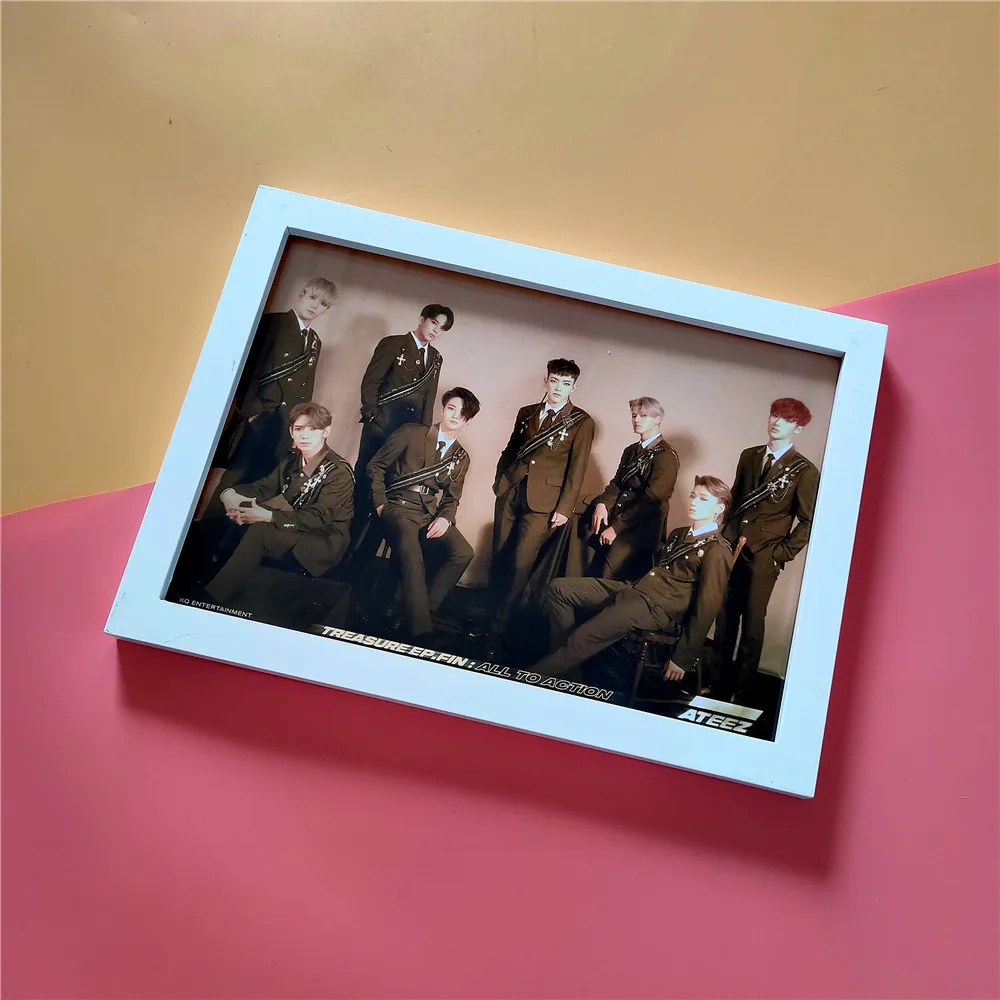 2Pcs/Set Kpop Ateez Poster Stickers 21*30Cm Self-Adhesive Photo Album  Wonderland Hanging Painting K-Pop Ateez Photo Poster