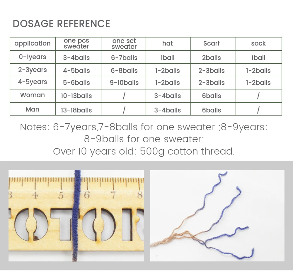 Description Picture 6 of item50g/PC Double Knitting Crochet Milk Soft Warm Wool Yarn Hand Knitted Colourful Fancy Yarn DIY Craft Knit Sweater Scarf Hat