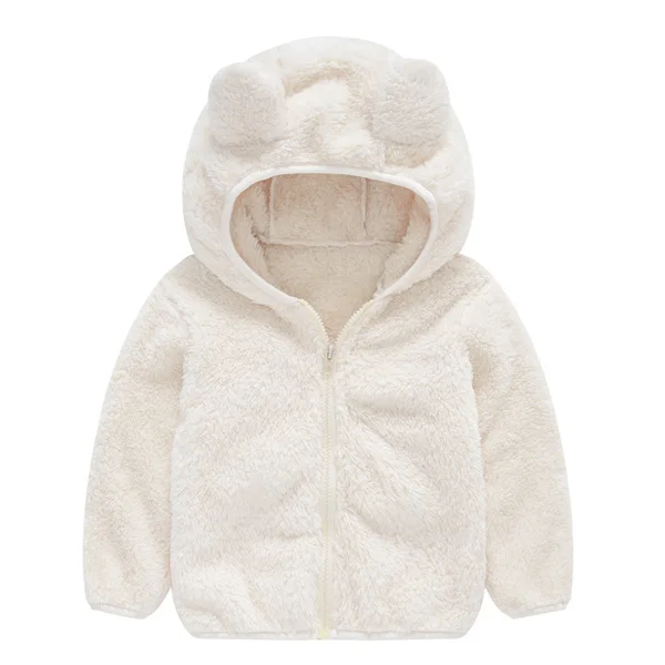 Осенняя куртка для малышей пальто с капюшоном для мальчиков пальто для маленьких девочек тонкие пальто с мишкой Тедди Детские куртки куртка для мальчиков и девочек, пальто - Цвет: White