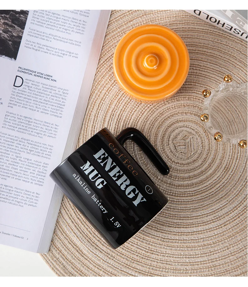 Creative Battery Modeling Mug Novel Ceramic 3D Cup New Strange Net Red Water Cup Mugs Coffee