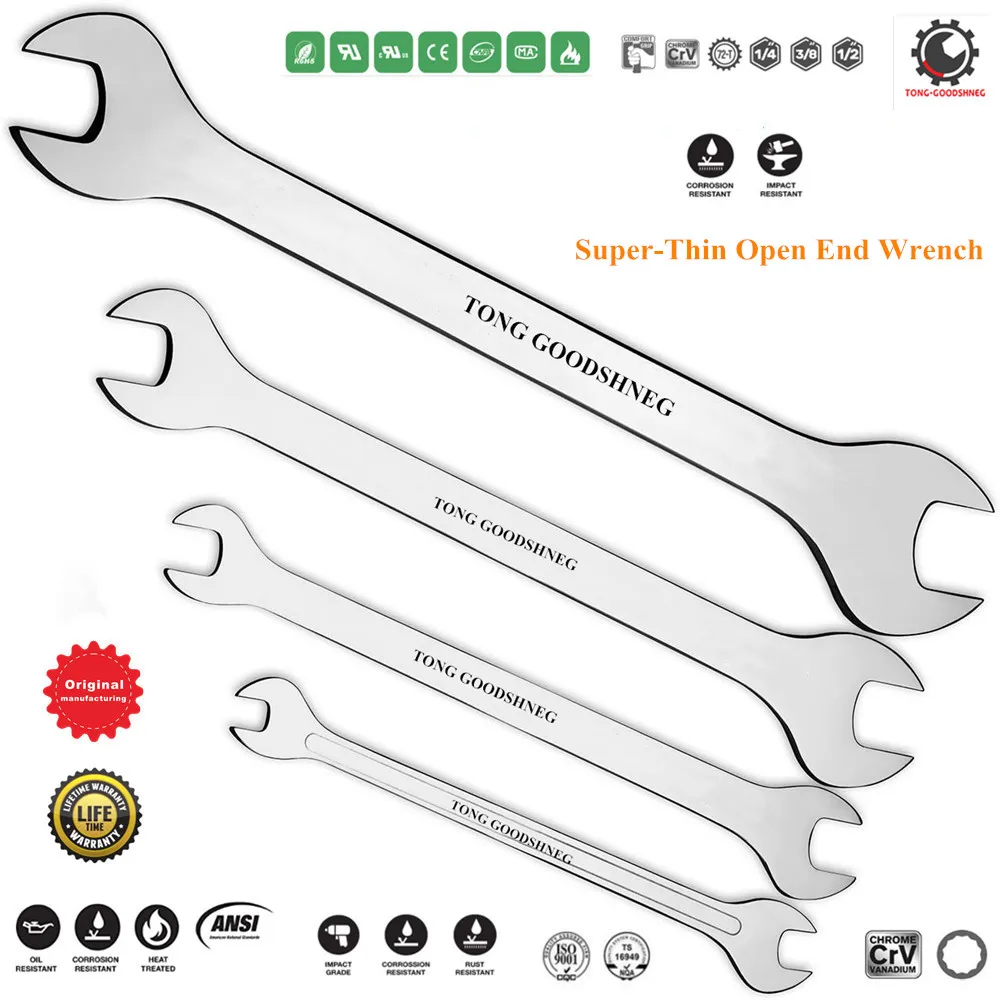 6-32mm Double Ended Open Combination Wrench Metric Size Spanner Repair Tools 