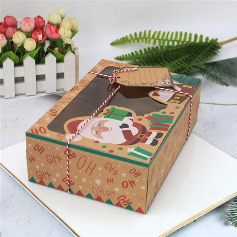 Kraft Paper Christmas Gift Box 12 Pcs Set